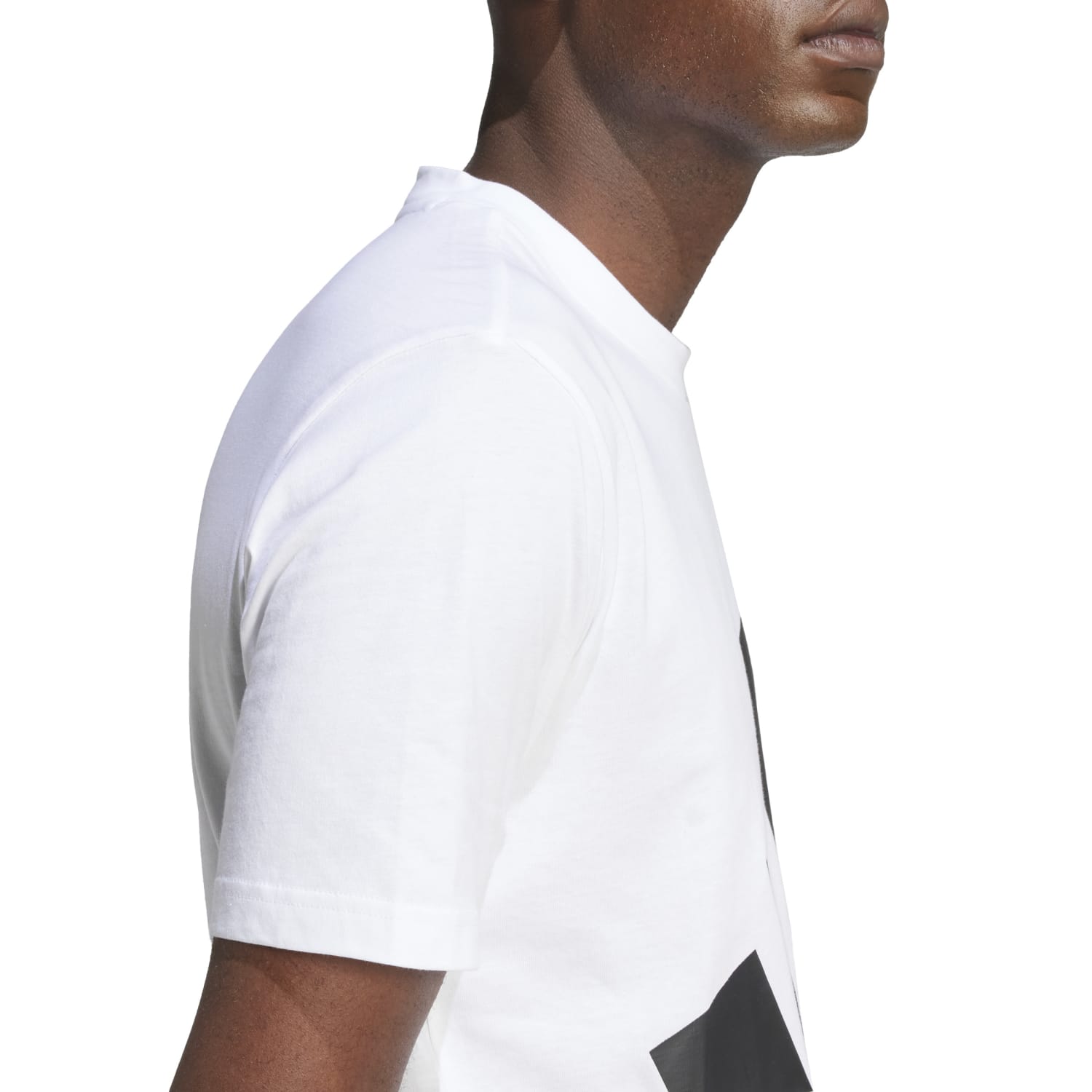 Close-up of fabric texture on mens athletic t-shirt for workout