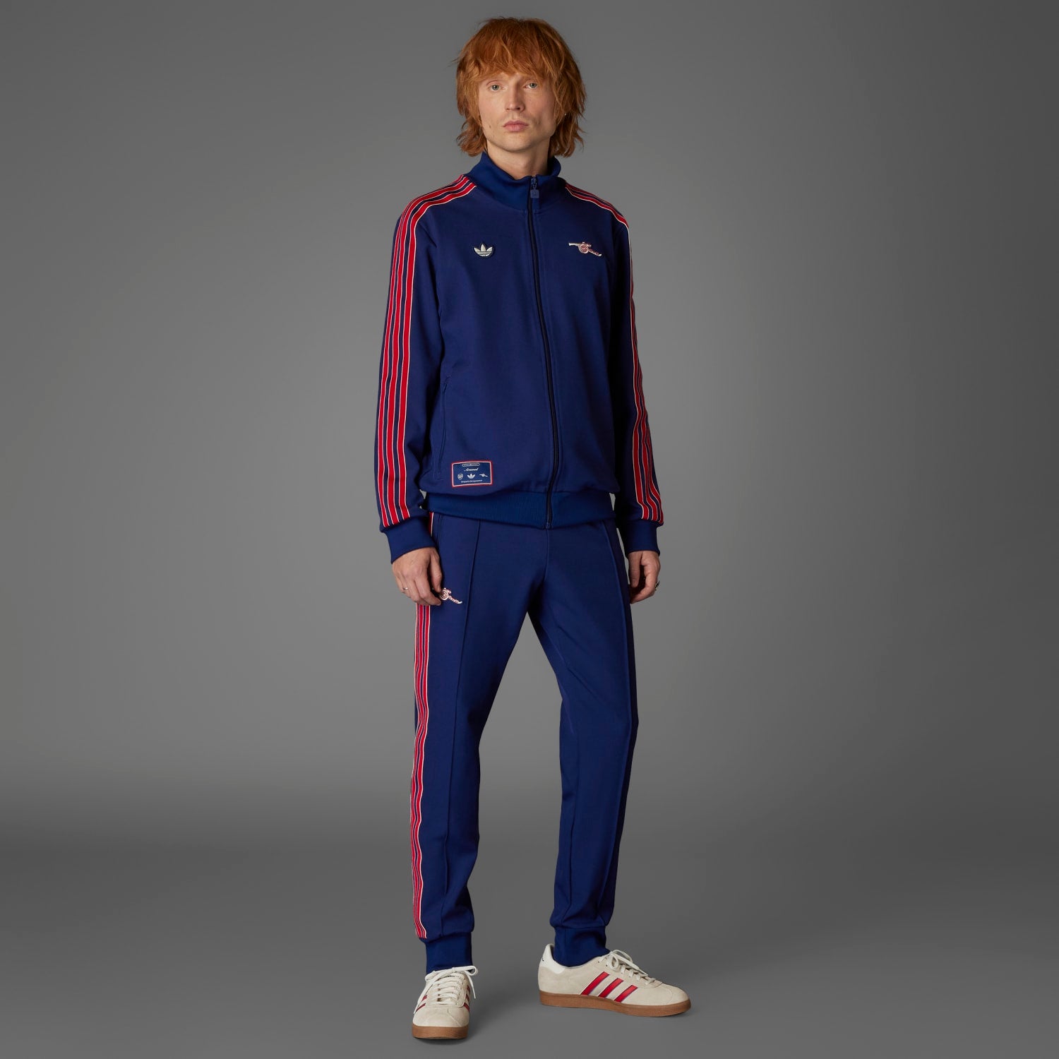 Close-up of the adidas Arsenal Icon Mens Track Pants fabric showing the high-quality material and AEROREADY technology.