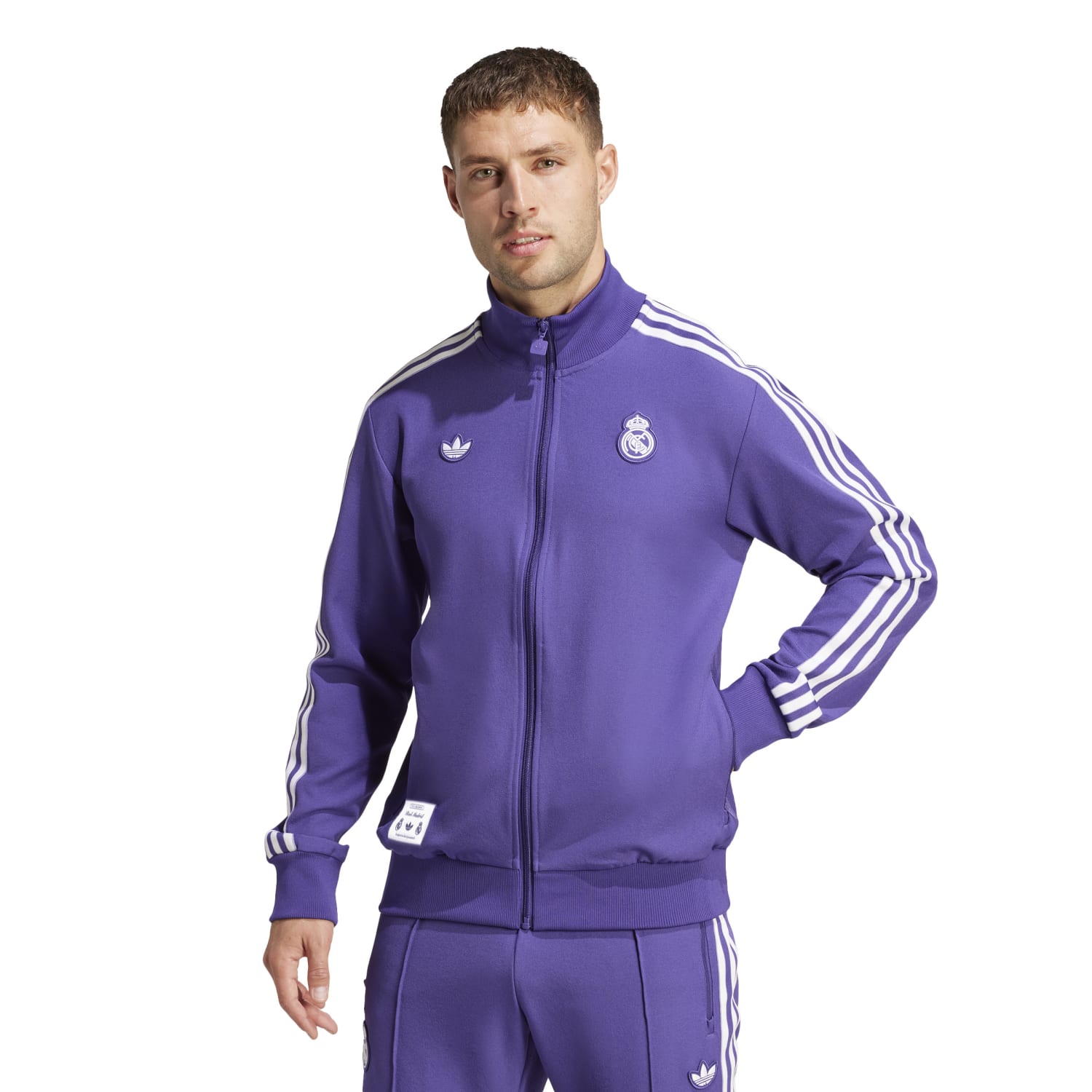 Front view of the Real Madrid icon track jacket for men