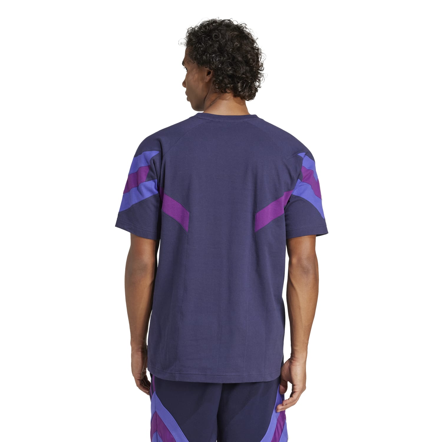 Front view of the mens graphic t-shirt featuring Galaxy insignia