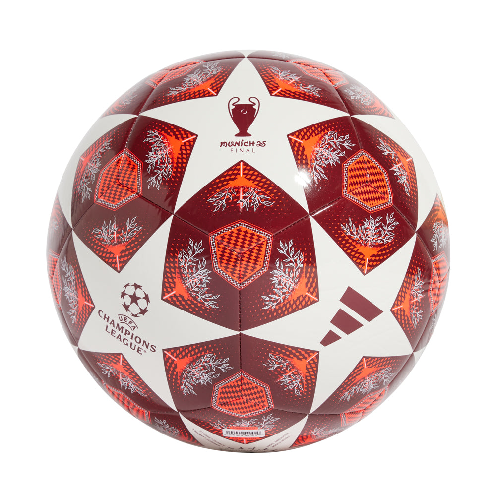 Player kicking the Champions League ball during a match