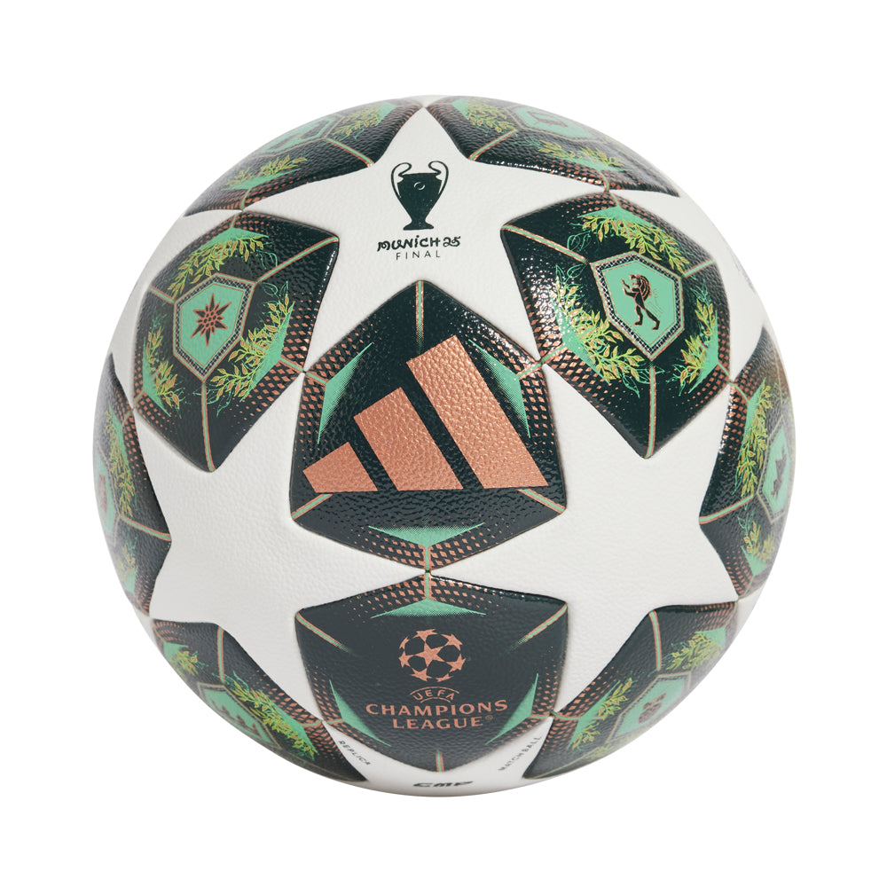 Close-up of the 2025 Champions League Soccer Ball design