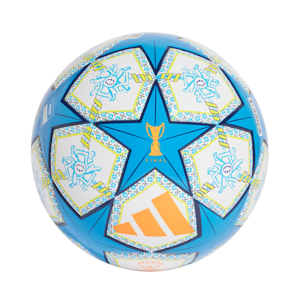 2025 UEFA Women's Champions League soccer ball on the field