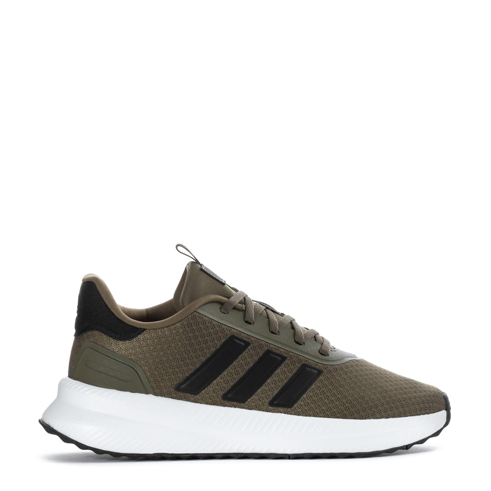 Side view of adidas X PLR Path men's sneakers showing the durable rubber sole and all-black design