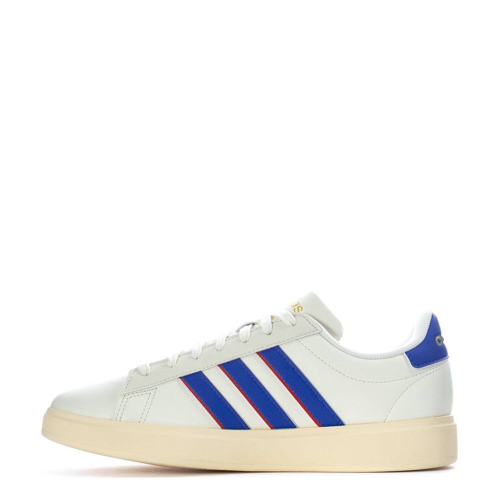Side profile shot highlighting synthetic leather upper made with recycled materials and durable rubber outsole