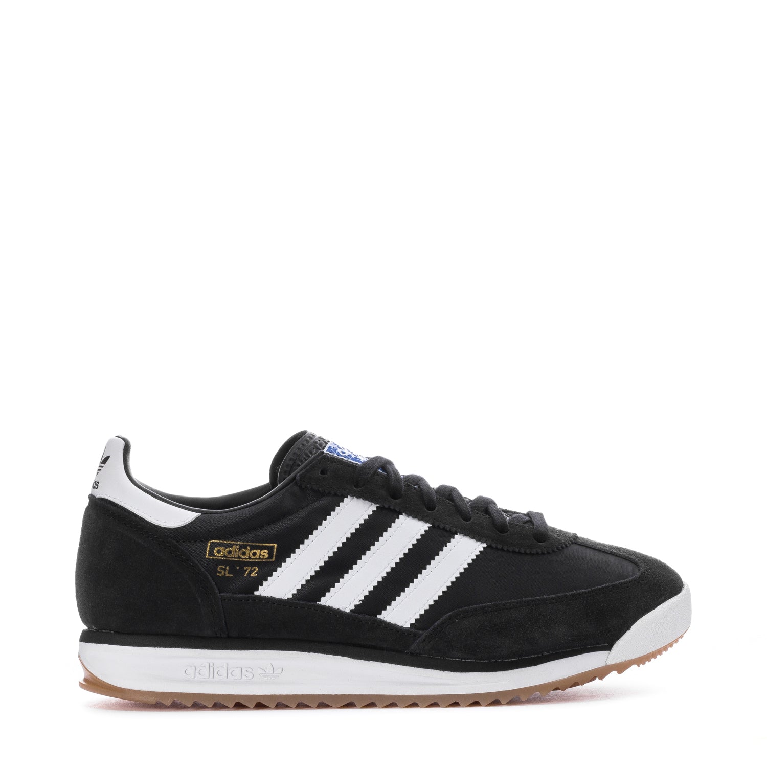 Side view of adidas Originals men's leather sneakers showcasing classic design