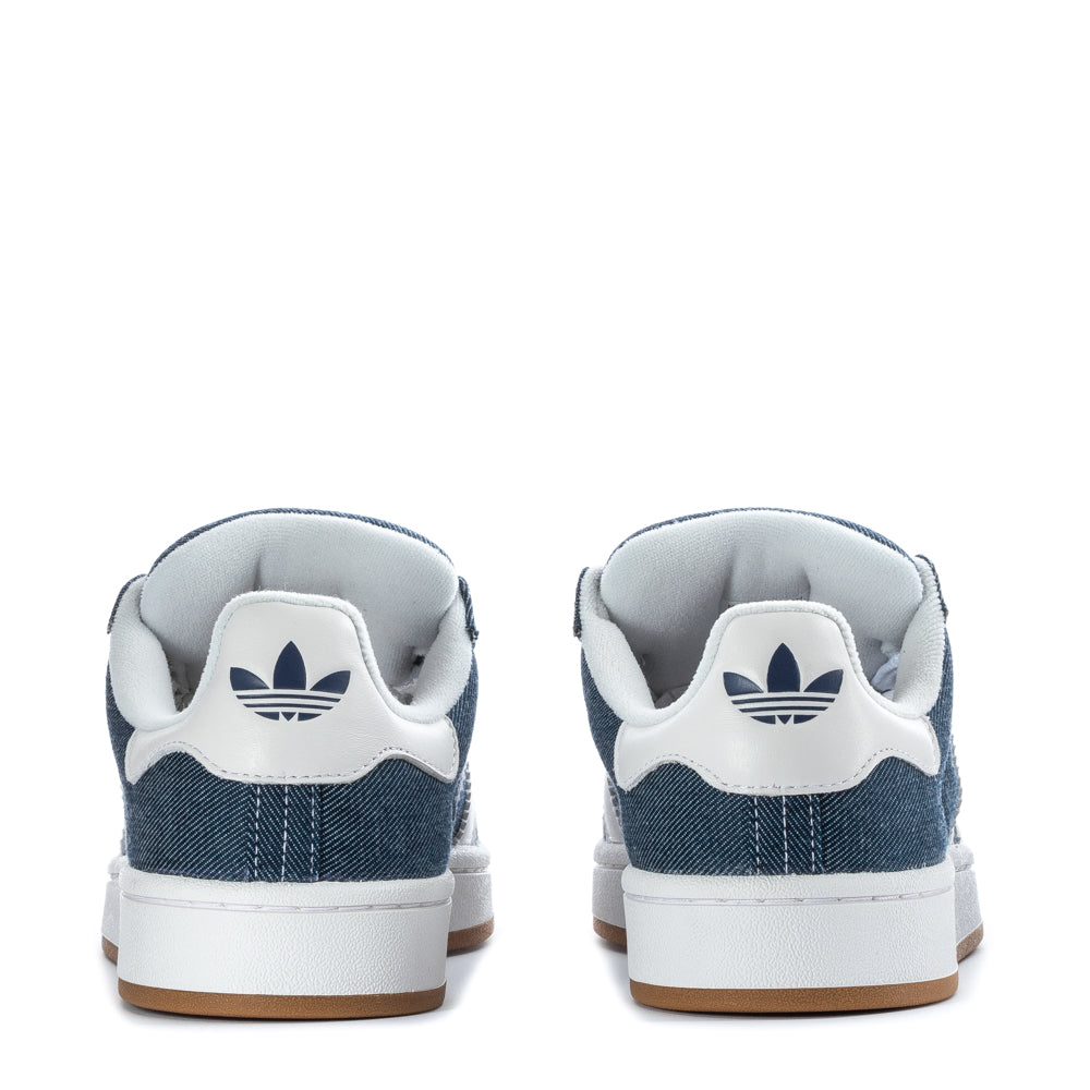 Top view of Adidas Campus 00s mens sneakers, highlighting the lace closure and comfortable terry textile lining.