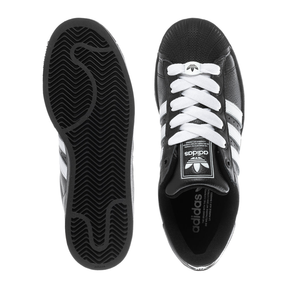adidas Superstar II mens sneakers with leather upper and EVA cushioning from a front angle