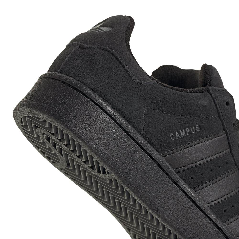 Adidas Campus youth sneakers in grey and royal blue side view