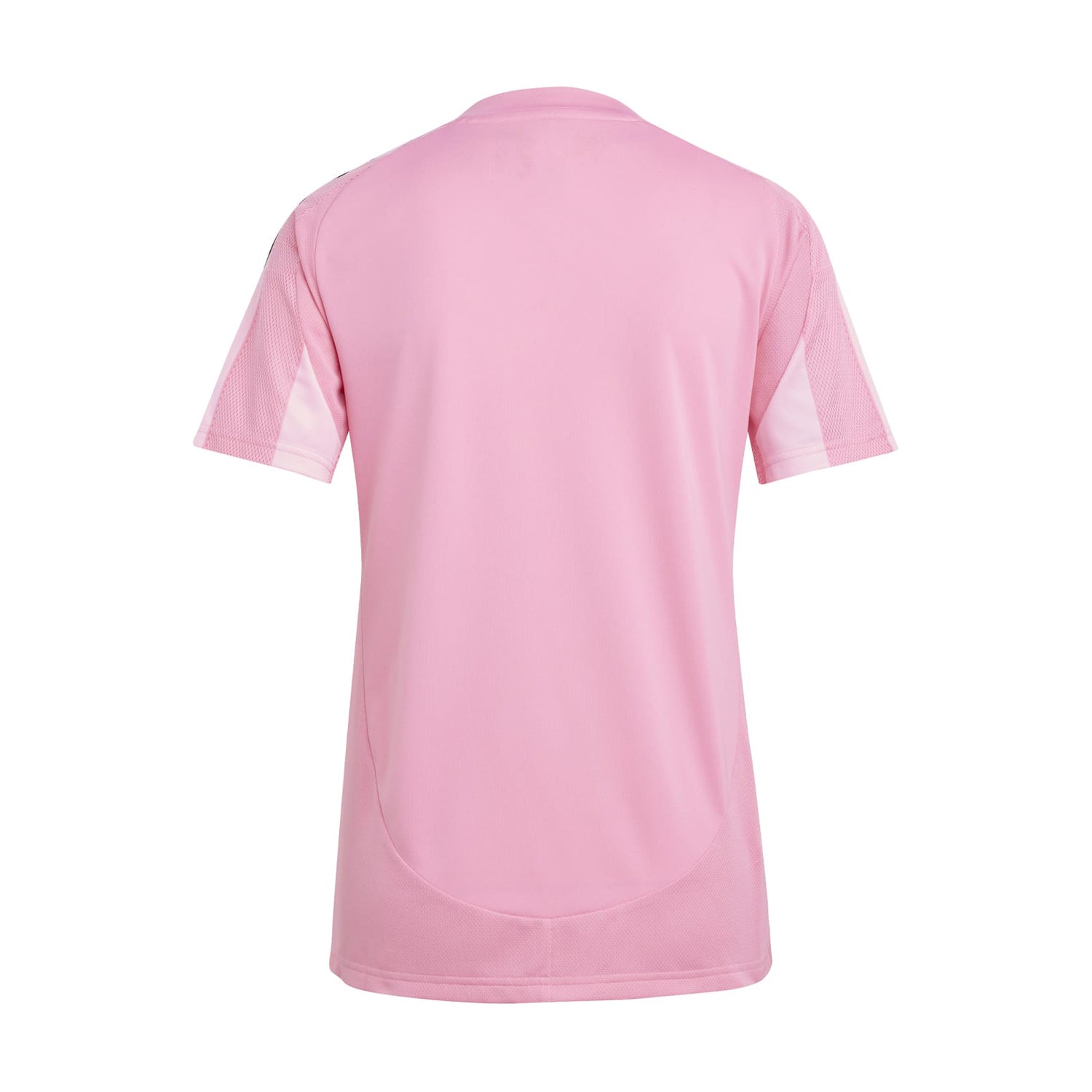 Side angle of the Adidas Inter Miami Womens Home Jersey, perfect for showcasing the Adidas three-stripe detail.