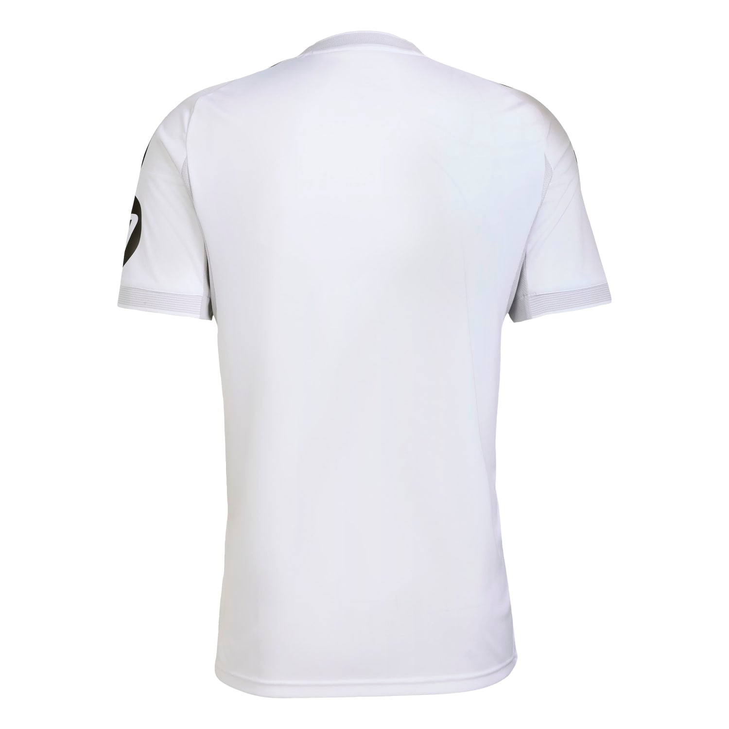 Real Madrid home jersey 2025 front view, showcasing team badge and design details