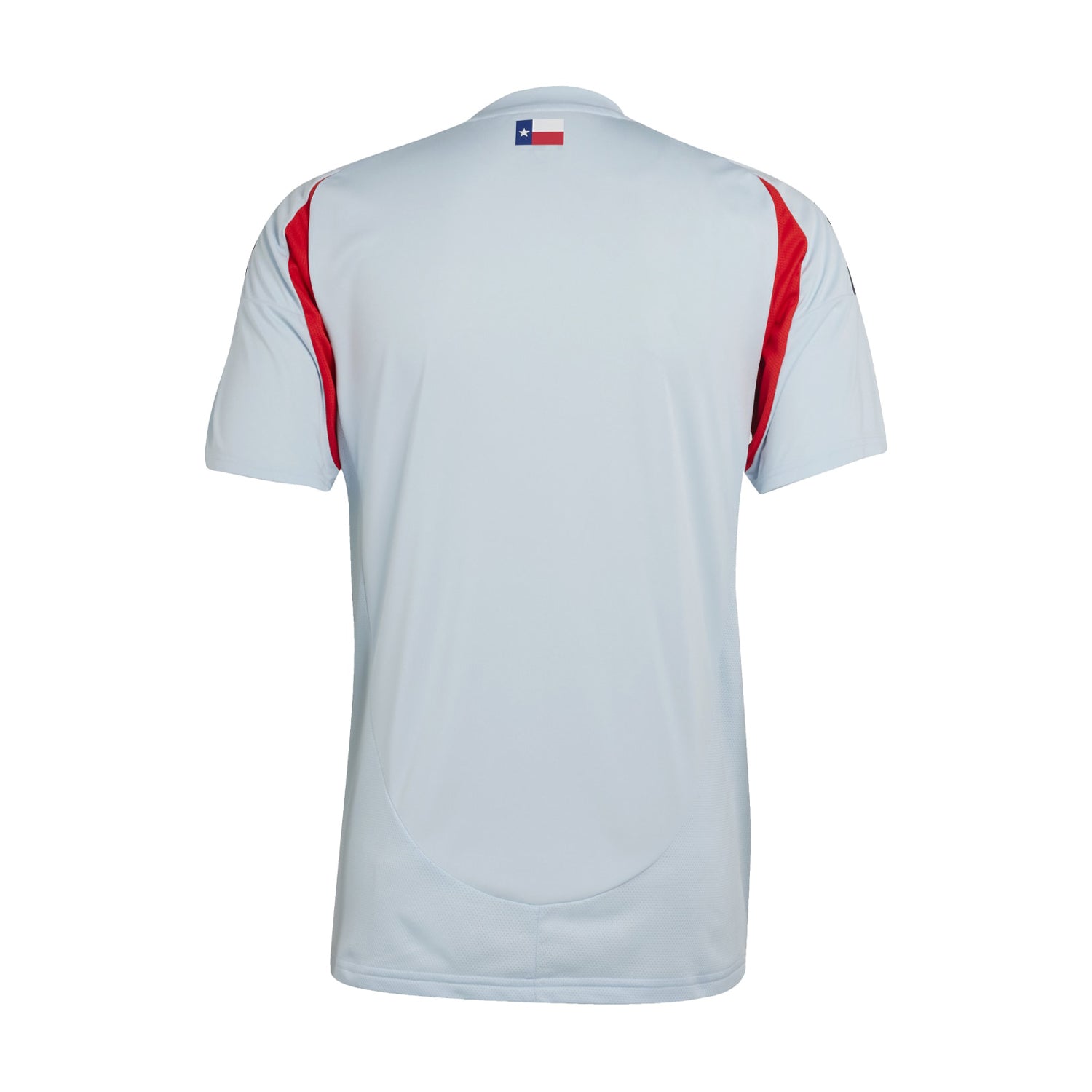 Front view of Dallas FC 2025/26 Replica Away Jersey, showcasing team crest and vibrant colors.