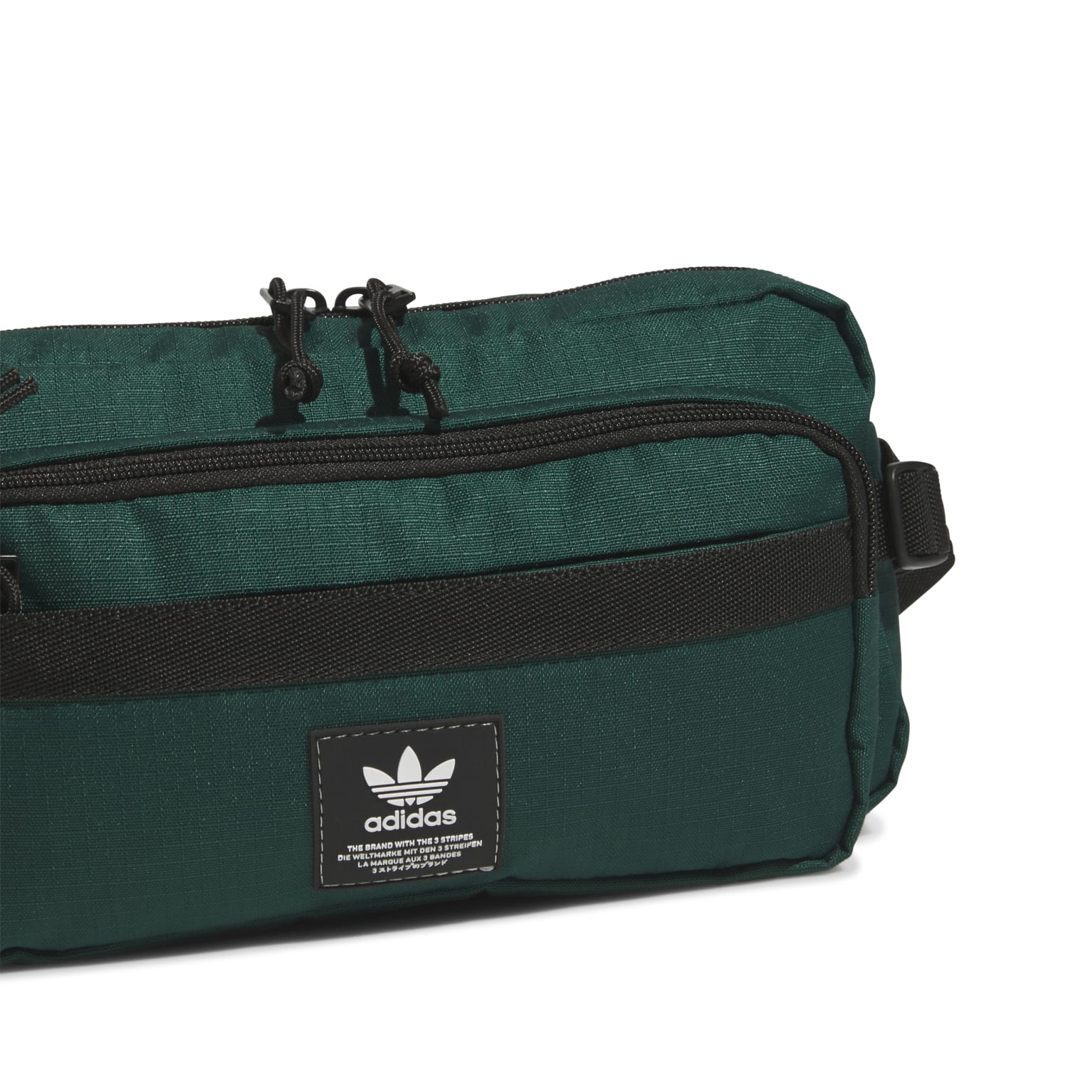 Interior view of the bag with organized multiple compartments and hidden pocket