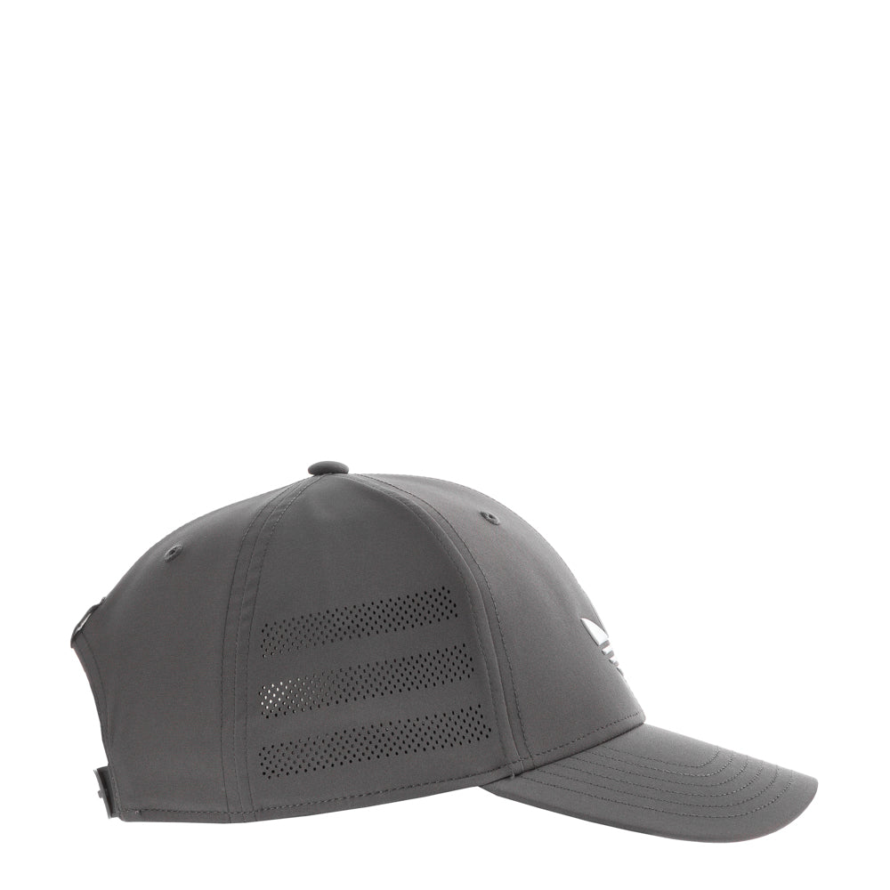 Close-up of pre-curved brim and fabric texture