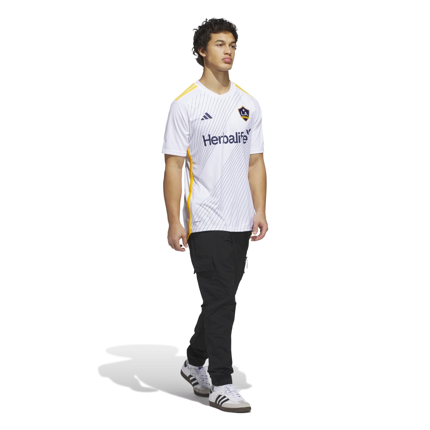 Front view of Galaxy 25/26 replica home football jersey for men