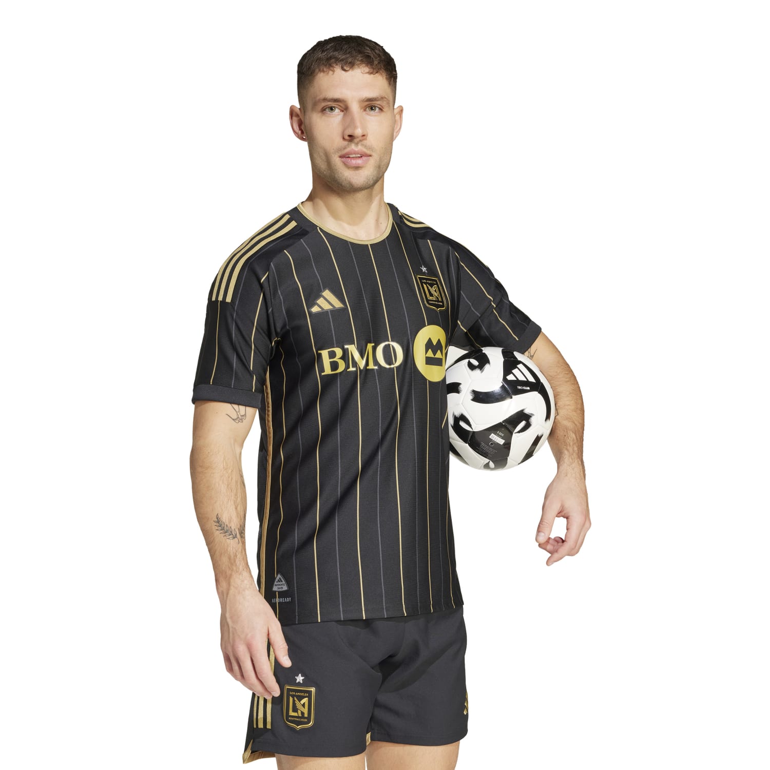 Back view of the official LAFC home jersey with team logo