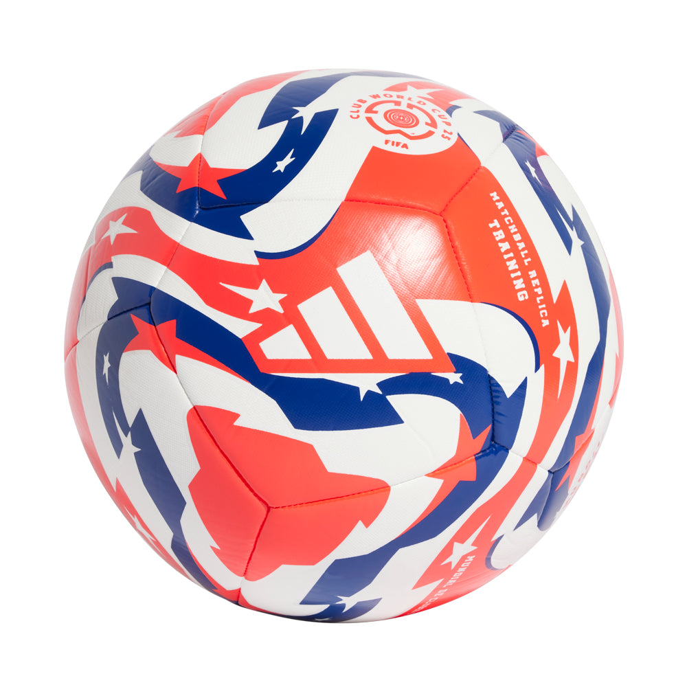 Front view of the official 2025 FIFA Club World Cup training ball with FIFA logo