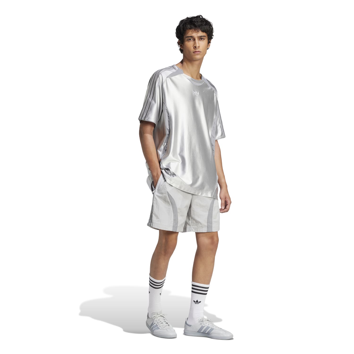 Back view of the Adidas graphic t-shirt, highlighting its comfortable fit.
