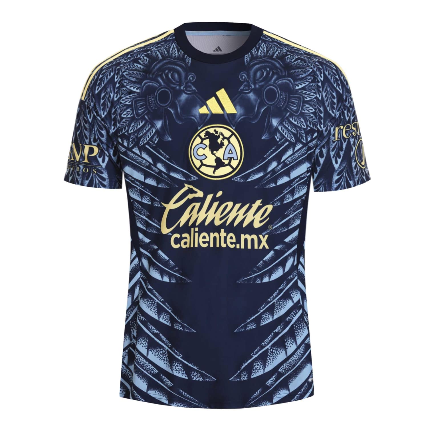 Front view of the men's Club America 2025 away jersey, featuring the team's logo.