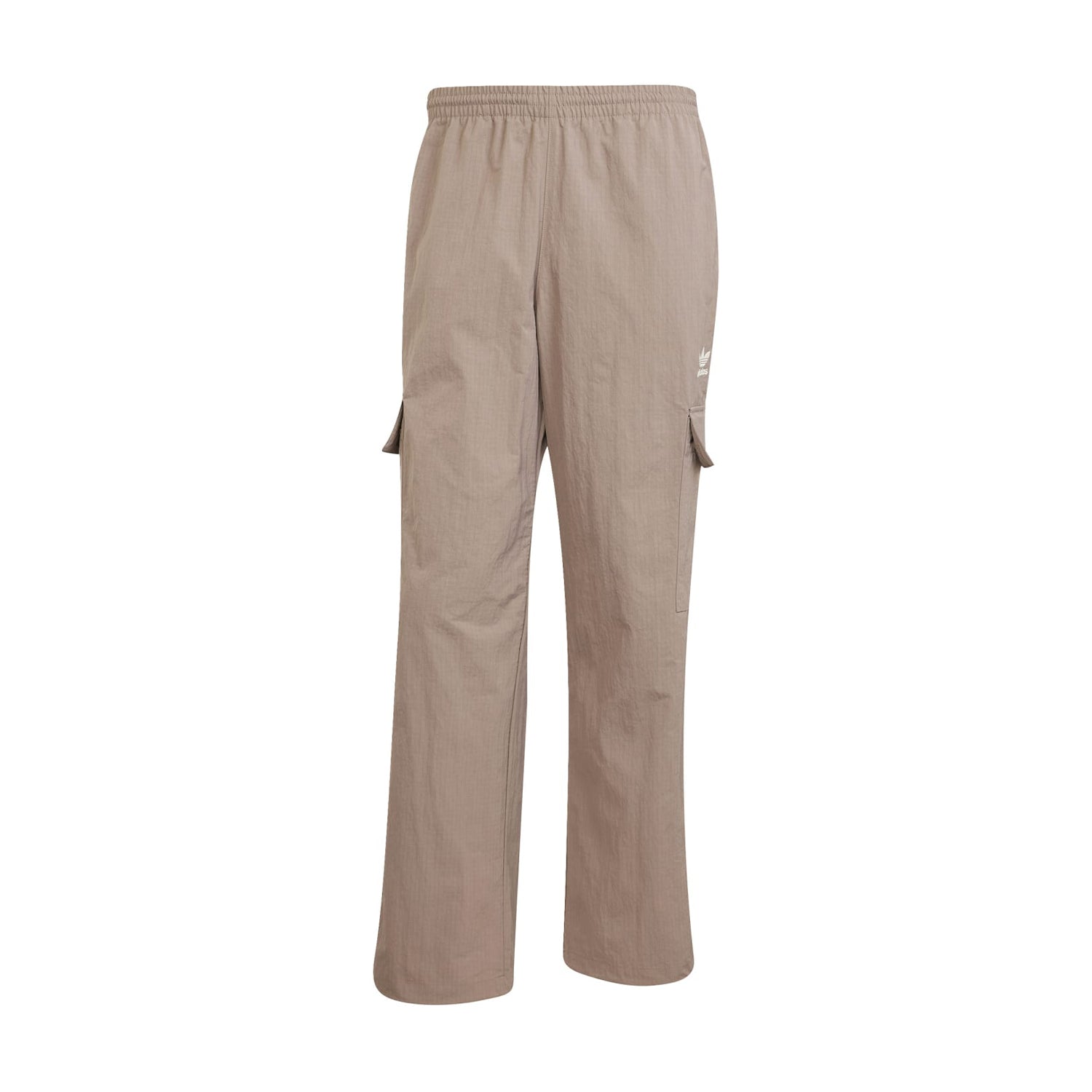 Front view of adidas tactical cargo pants showing relaxed fit and side zip pockets