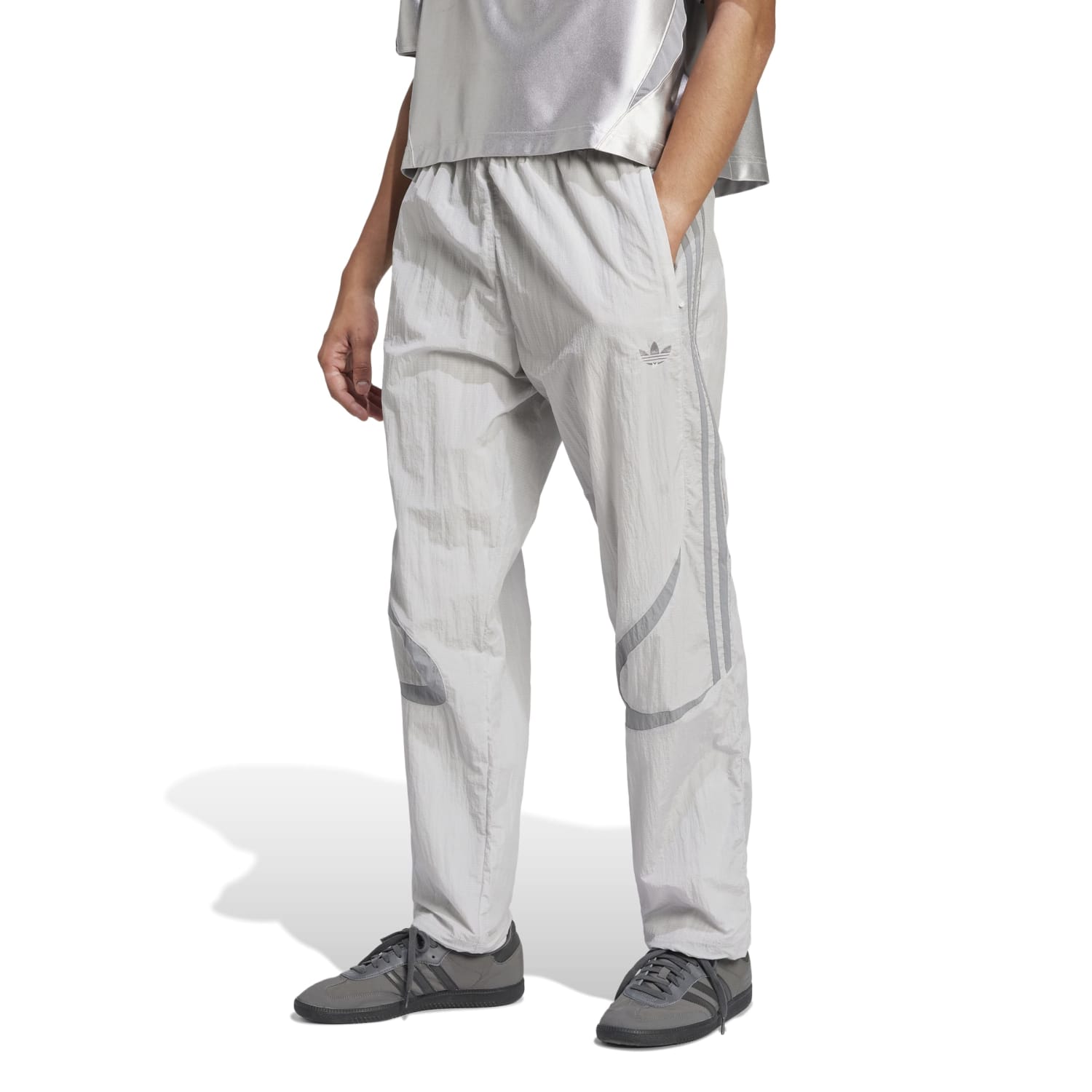Close-up of the fabric and design of Adicolor mens joggers.