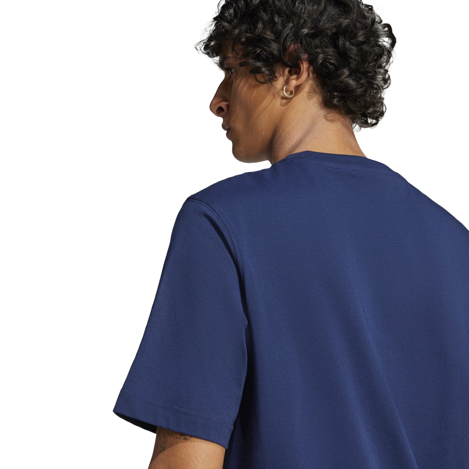 Casual style with adidas mens T-shirt paired with shorts and sneakers