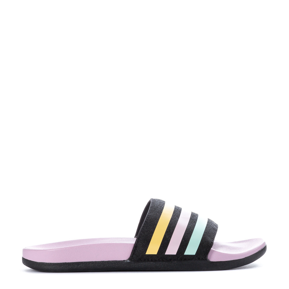 Adidas Adilette Aqua youth slides with molded EVA upper and classic 3-Stripes for summer wear