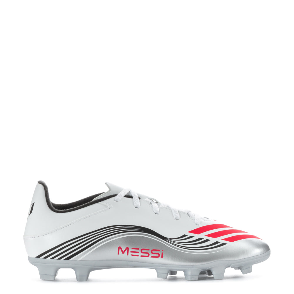 adidas F50 Club FG Messi soccer cleats showing side view for traction adidas F50 Club FG Messi soccer cleats showing side view for traction