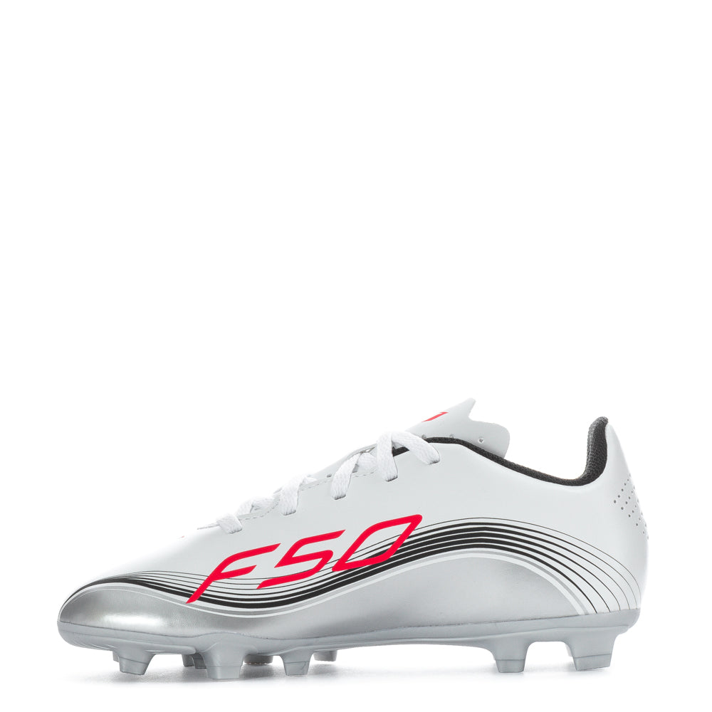 Adidas F50 Messi Youth Soccer Cleats on field, demonstrating traction during play.
