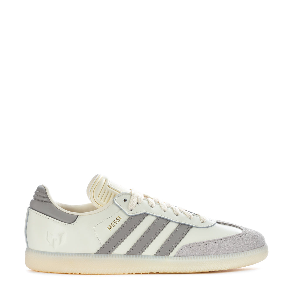 Close-up of Adidas Samba OG men's shoes highlighting leather upper and serrated 3-Stripes