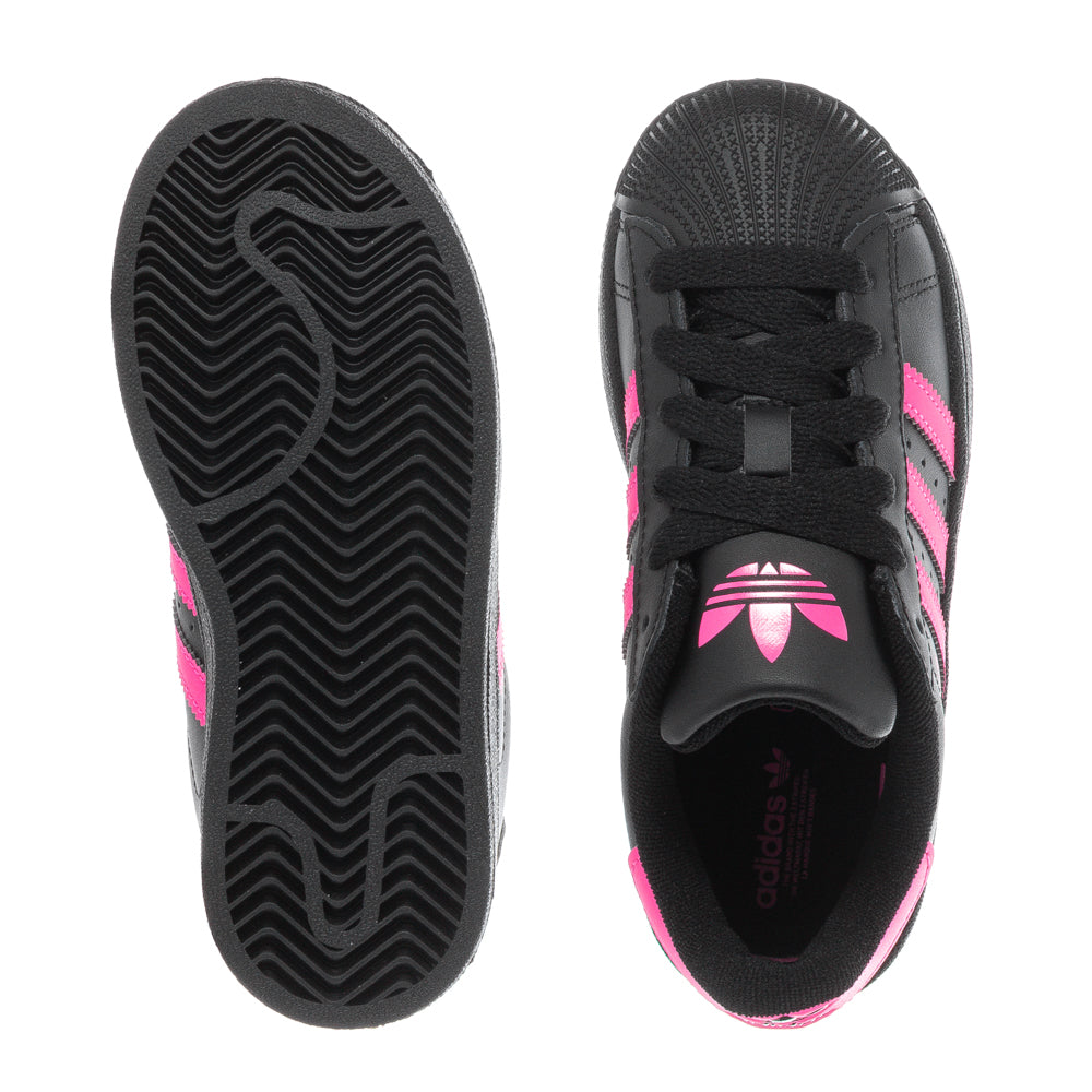 Adidas Superstar II kids sneakers from the side, perfect for active children.