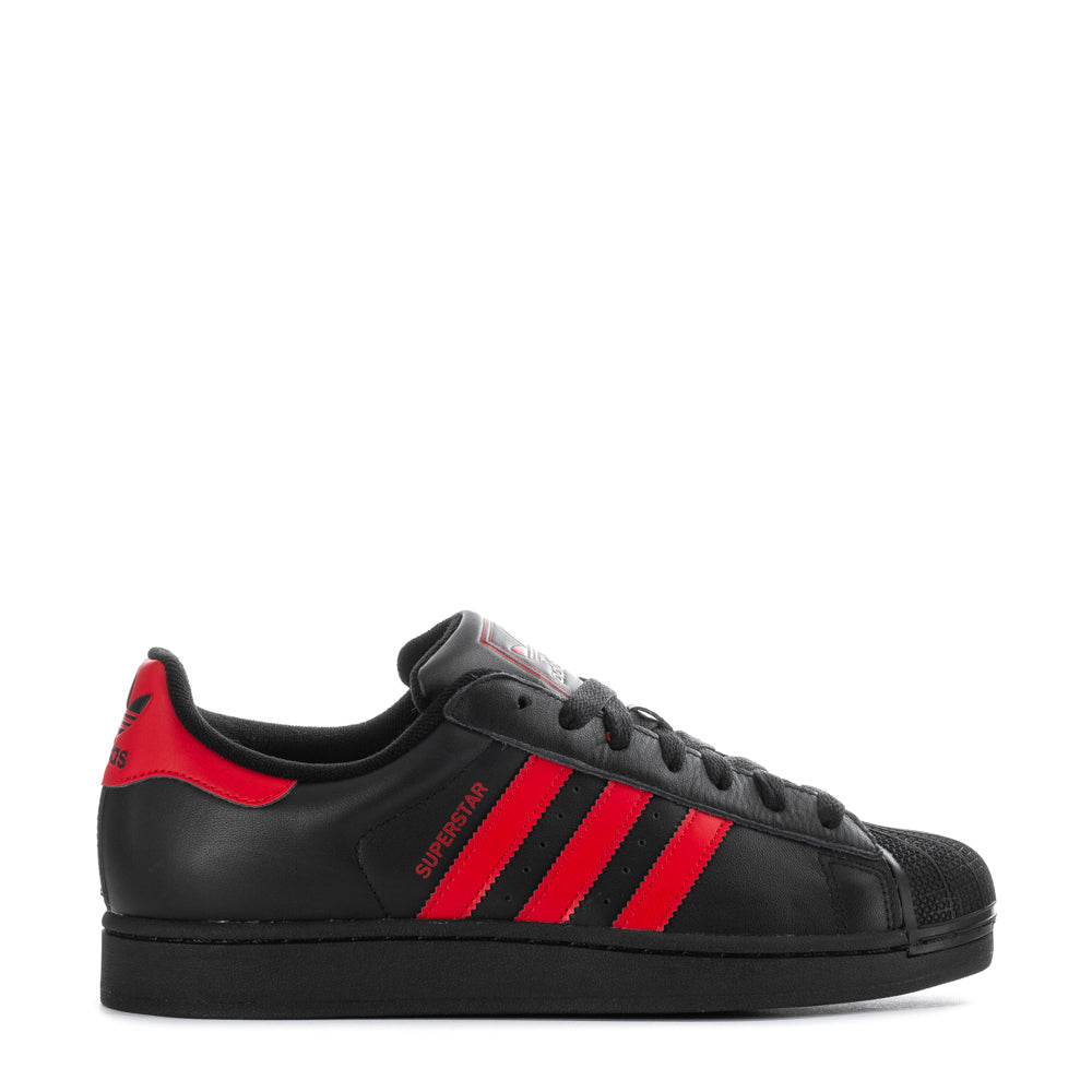 Side view of adidas Superstar II men's leather sneakers showcasing the classic shell-toe design.