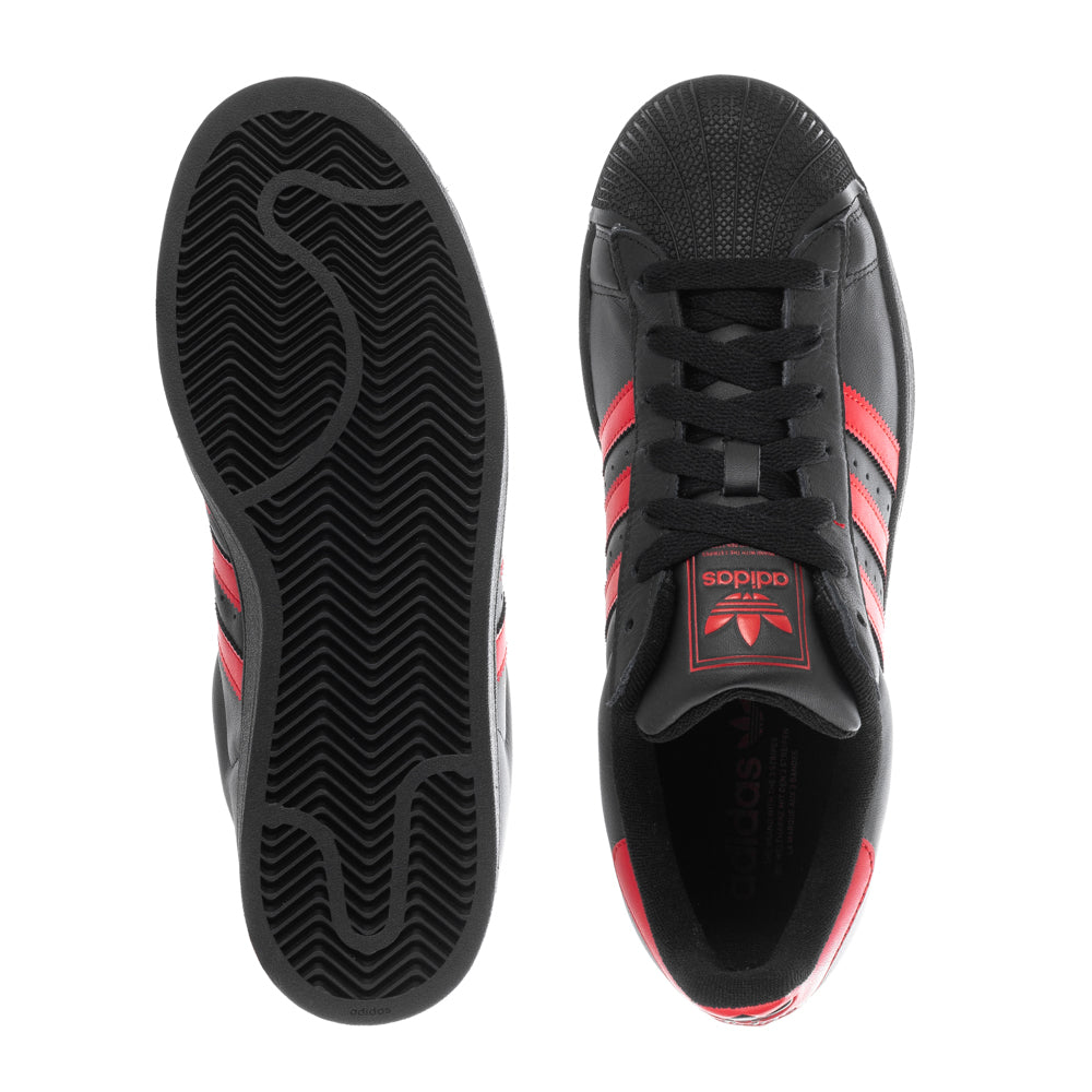 Side view of adidas Superstar II mens leather sneakers showcasing the classic shell-toe design.