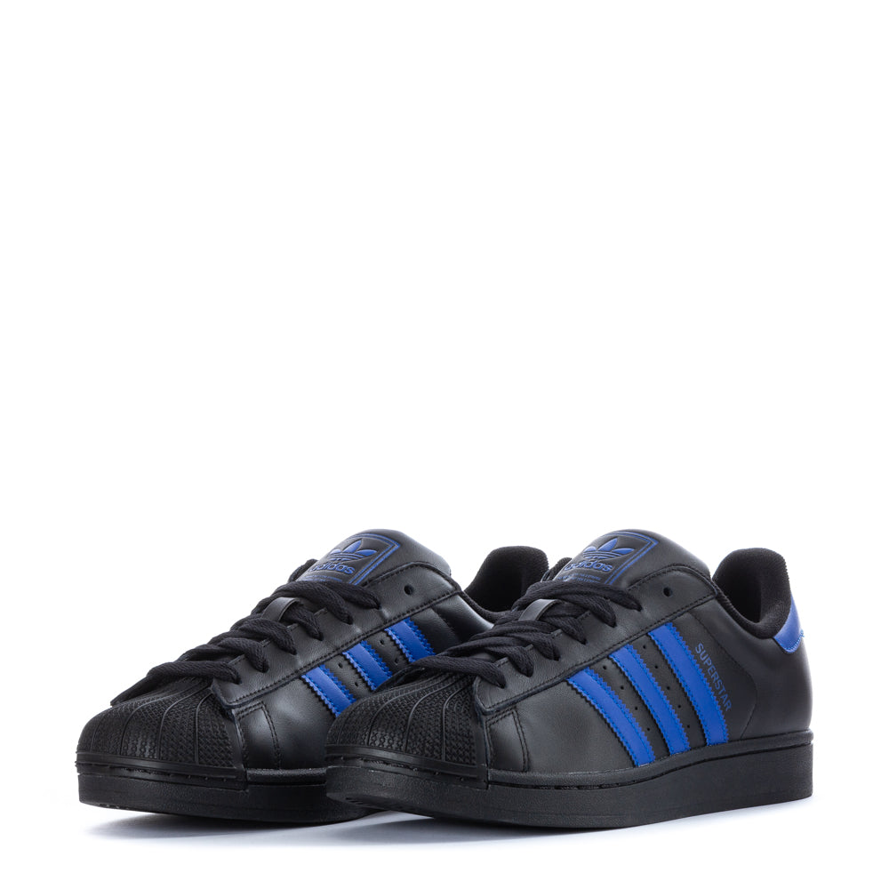 Top view of adidas superstar mens sneakers showing iconic 3-Stripes and comfortable insole