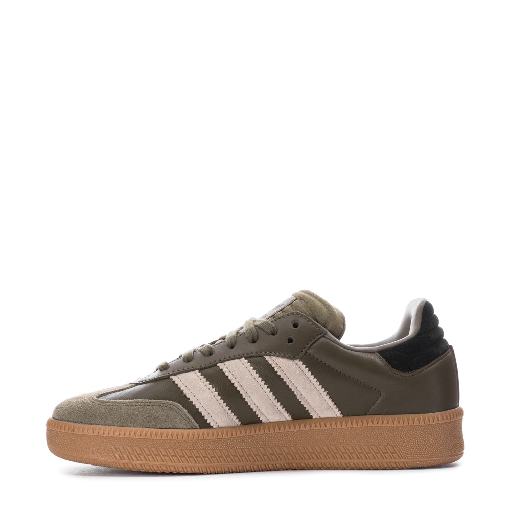 Top view of adidas Samba XLG mens sneakers showcasing classic lace closure and padded tongue.