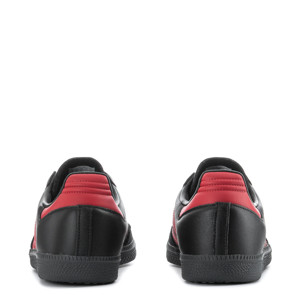 Side view of Adidas Samba OG mens sneakers highlighting the leather and synthetic upper