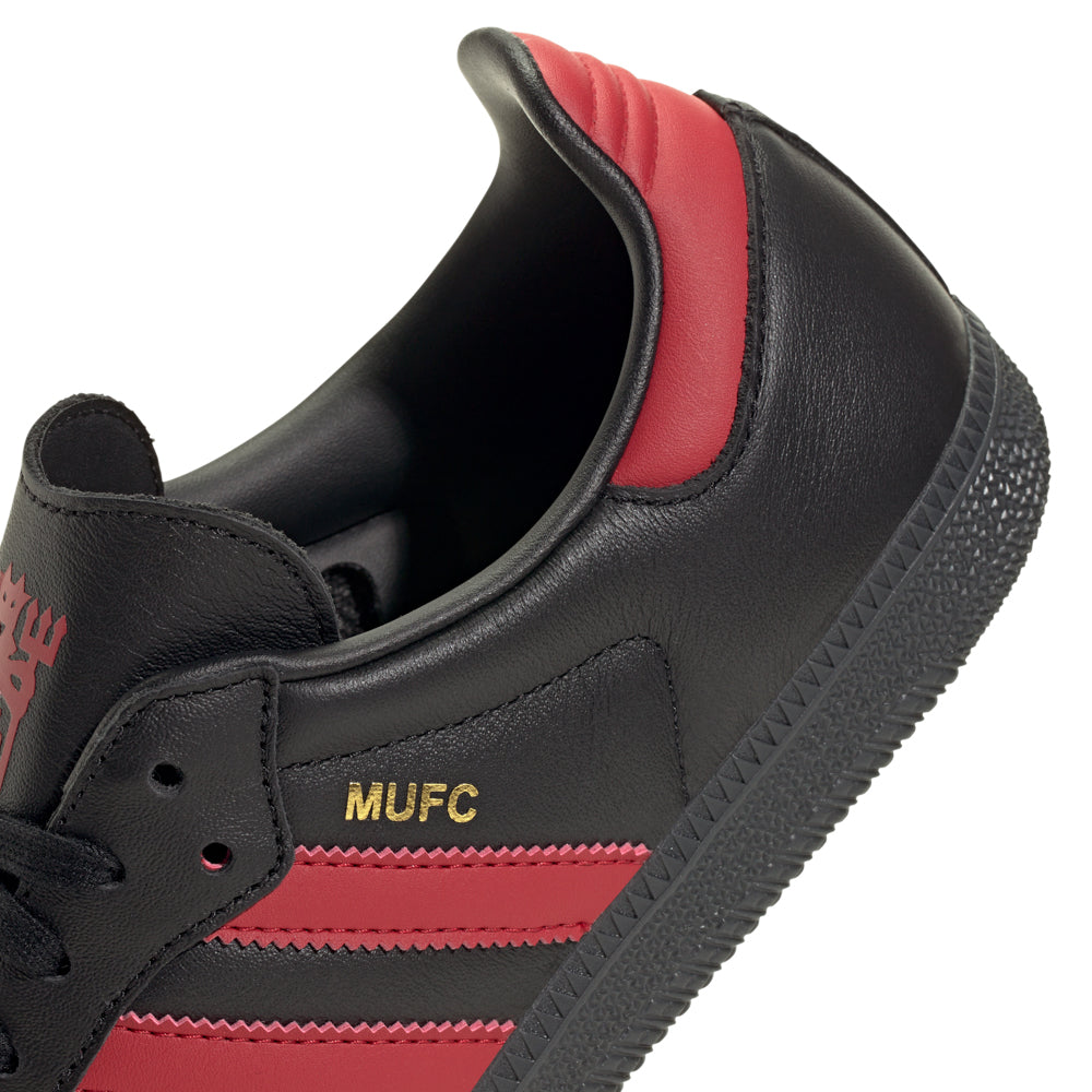 Top view of Adidas Samba OG shoes showing contrast lace overlays and comfortable fit