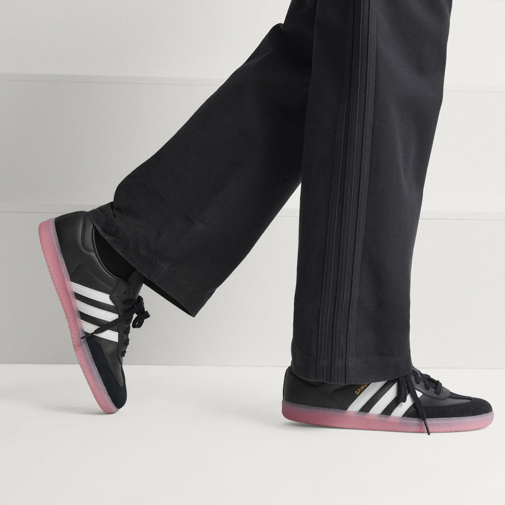 Side view of Adidas Samba OG Mens Sneakers highlighting the serrated 3-Stripes design.