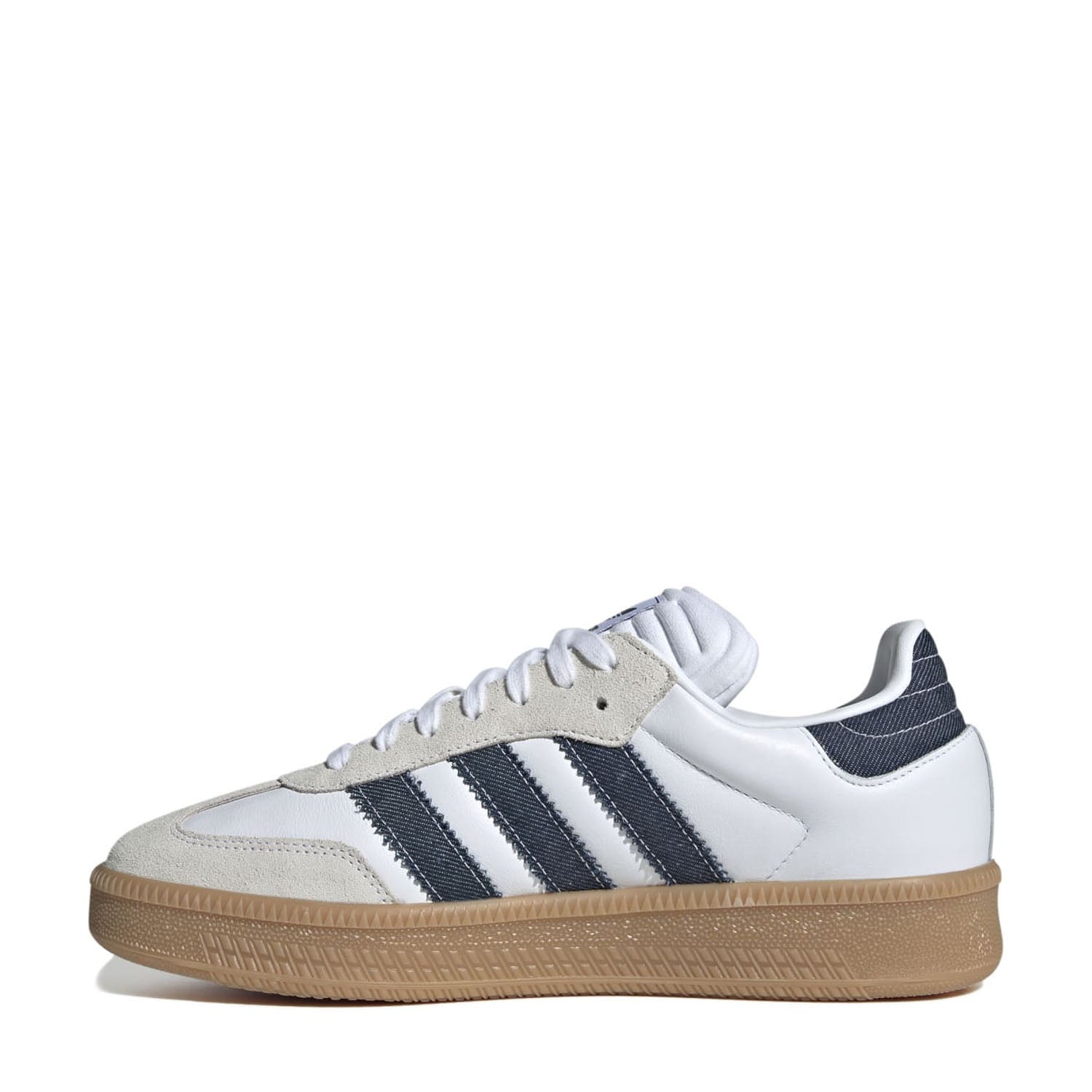 Front view of adidas Samba XLG shoes with detailed stitching and lace closure