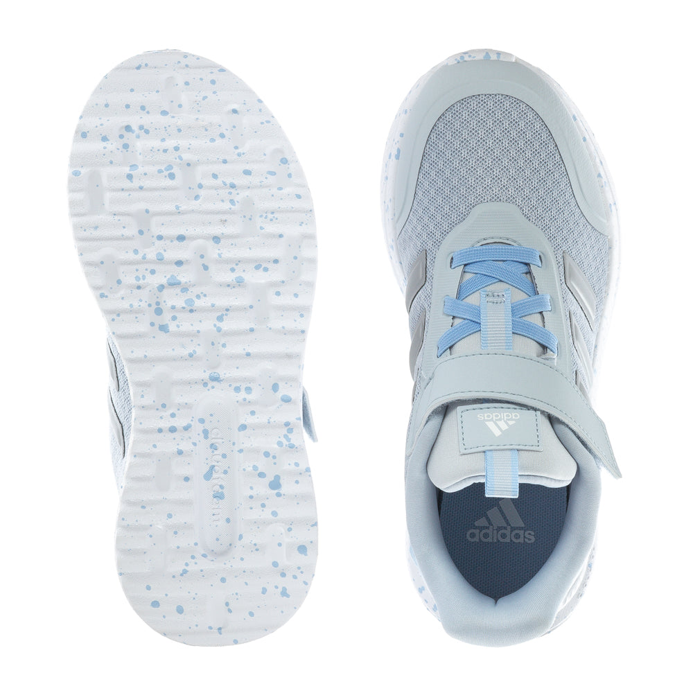 Close-up of adidas X_PLR Path kids sneakers showing breathable mesh upper and supportive midsole