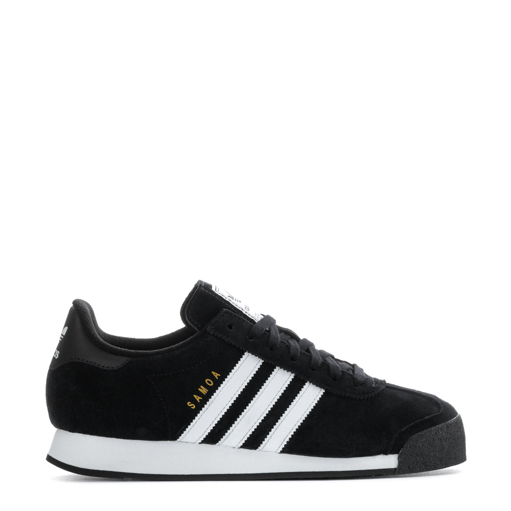 Adidas Samoa men's sneakers front view showing leather and suede overlays