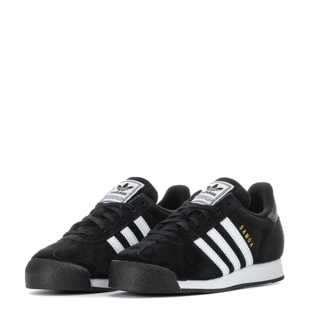 Side view of adidas Samoa youth sneakers highlighting cushioning and design