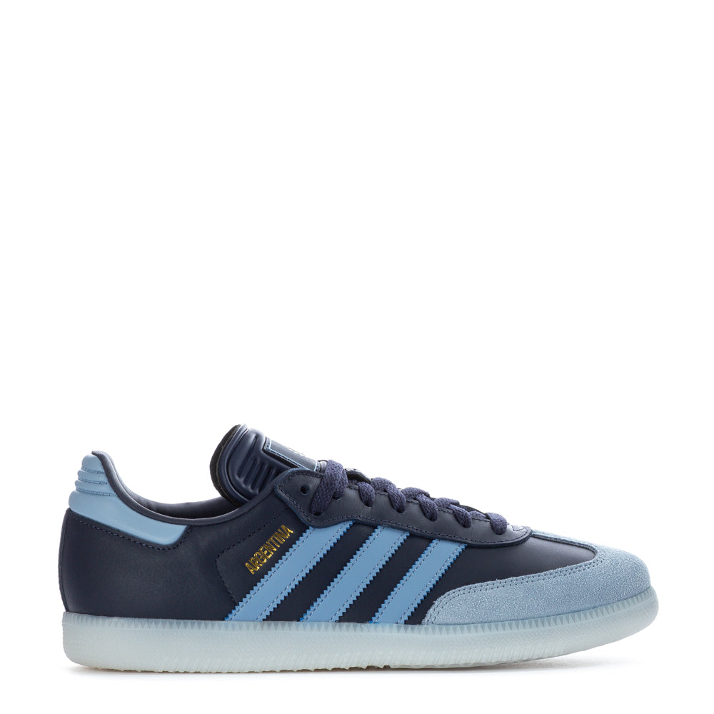 Adidas Samba OG men's casual sneakers from the side, showcasing sleek leather design.