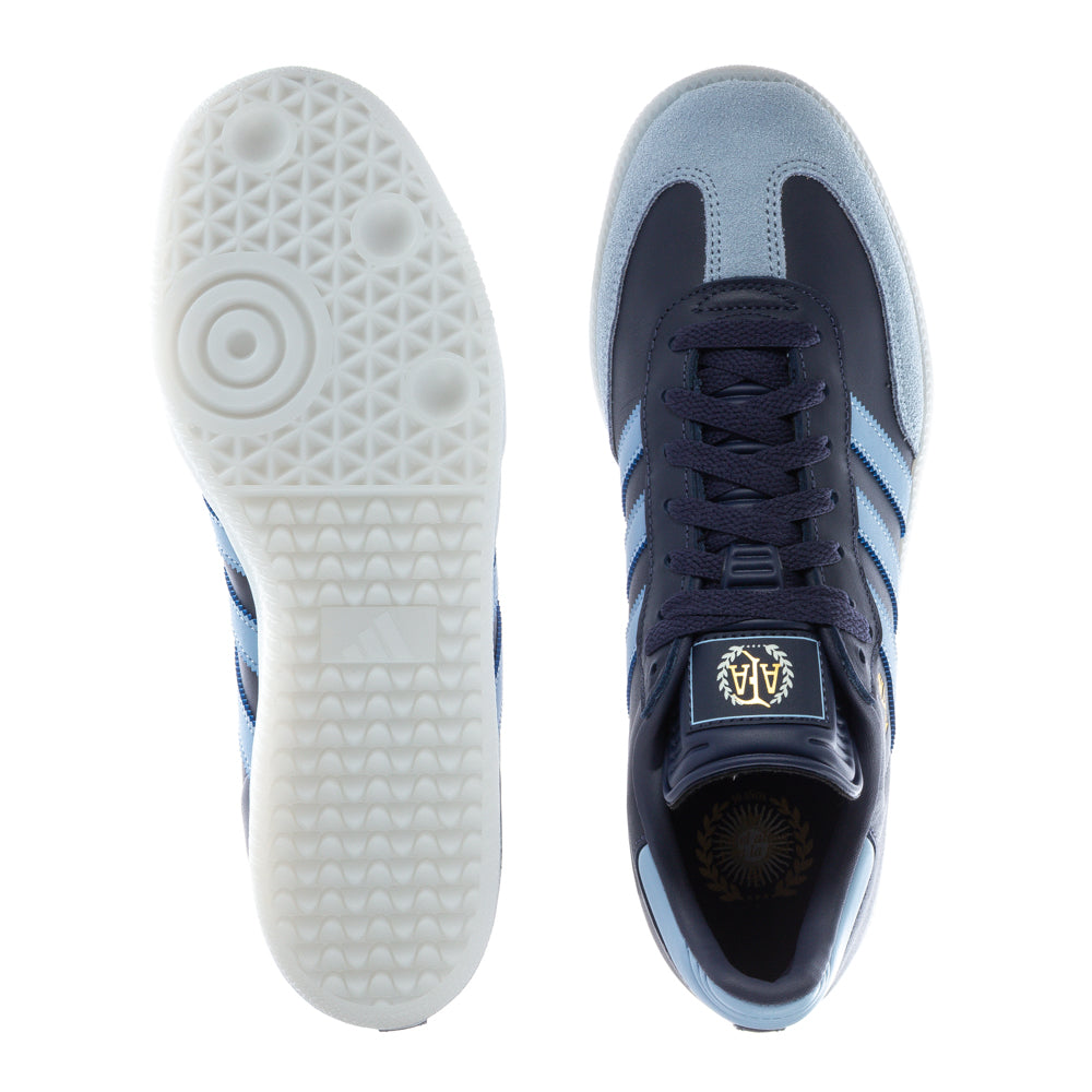 Adidas Samba OG mens casual sneakers from the side, showcasing sleek leather design.