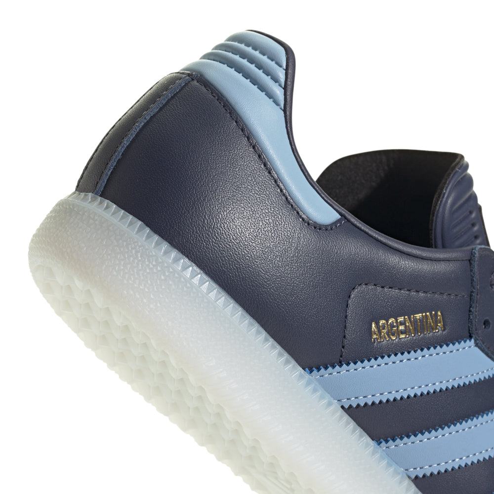 Adidas Samba OG mens casual sneakers from the side, showcasing sleek leather design.