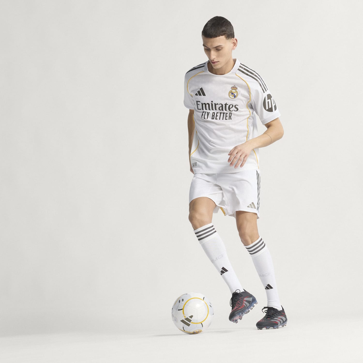 Back view of the Real Madrid authentic jersey featuring player number design.