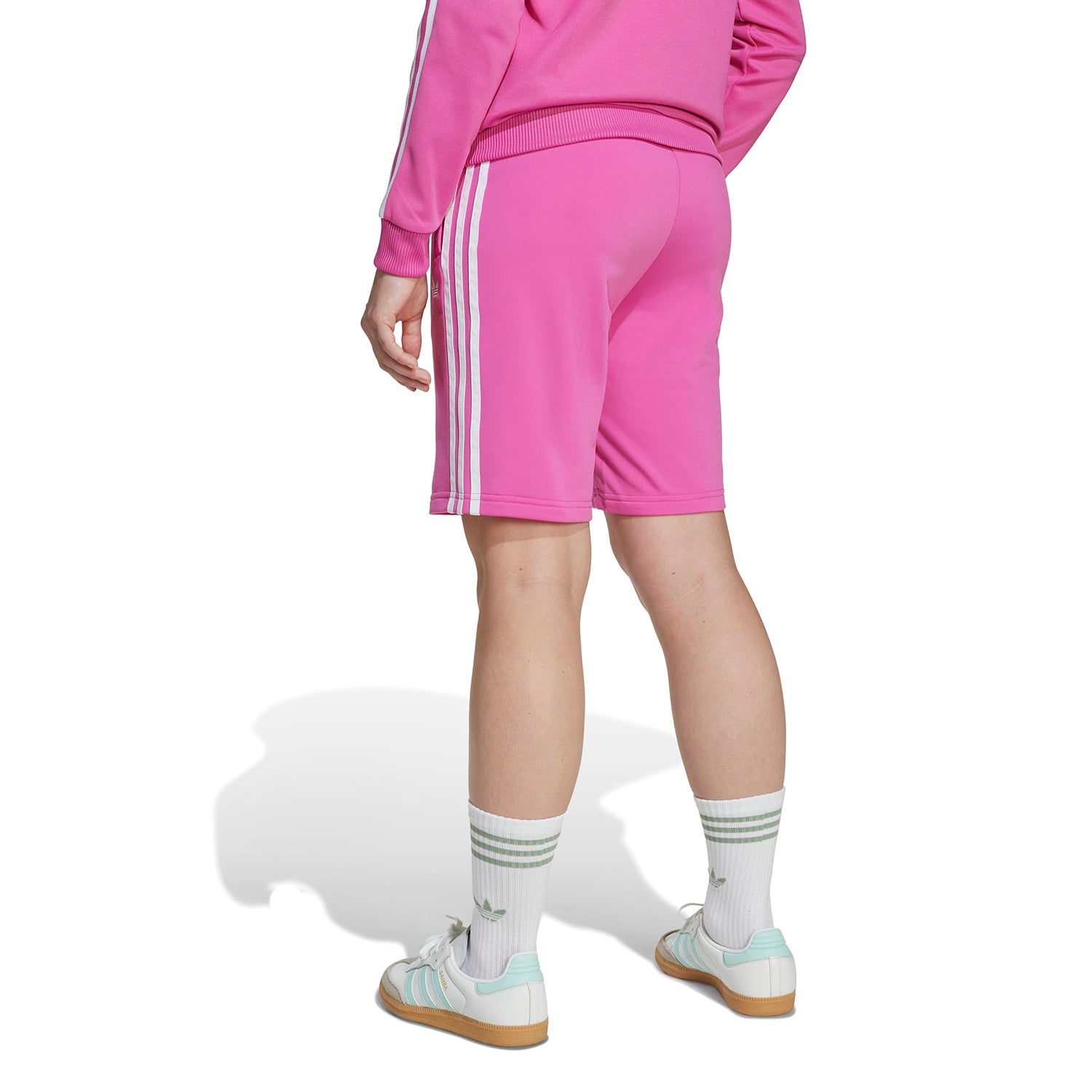 Front view of youth performance sports shorts showing breathable fabric and elastic waistband