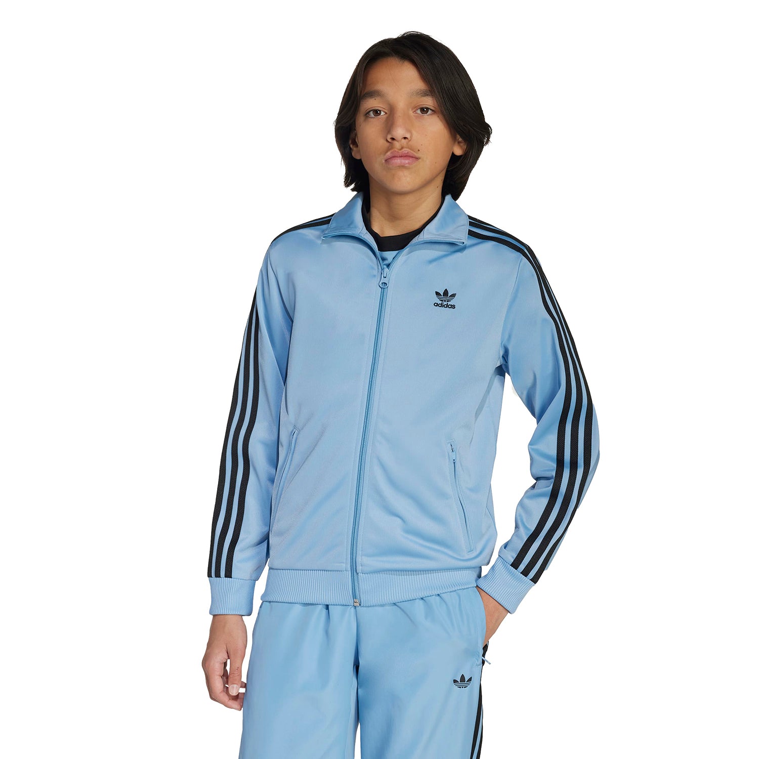 Back view showcasing the breathable fabric of the youth sports jacket.