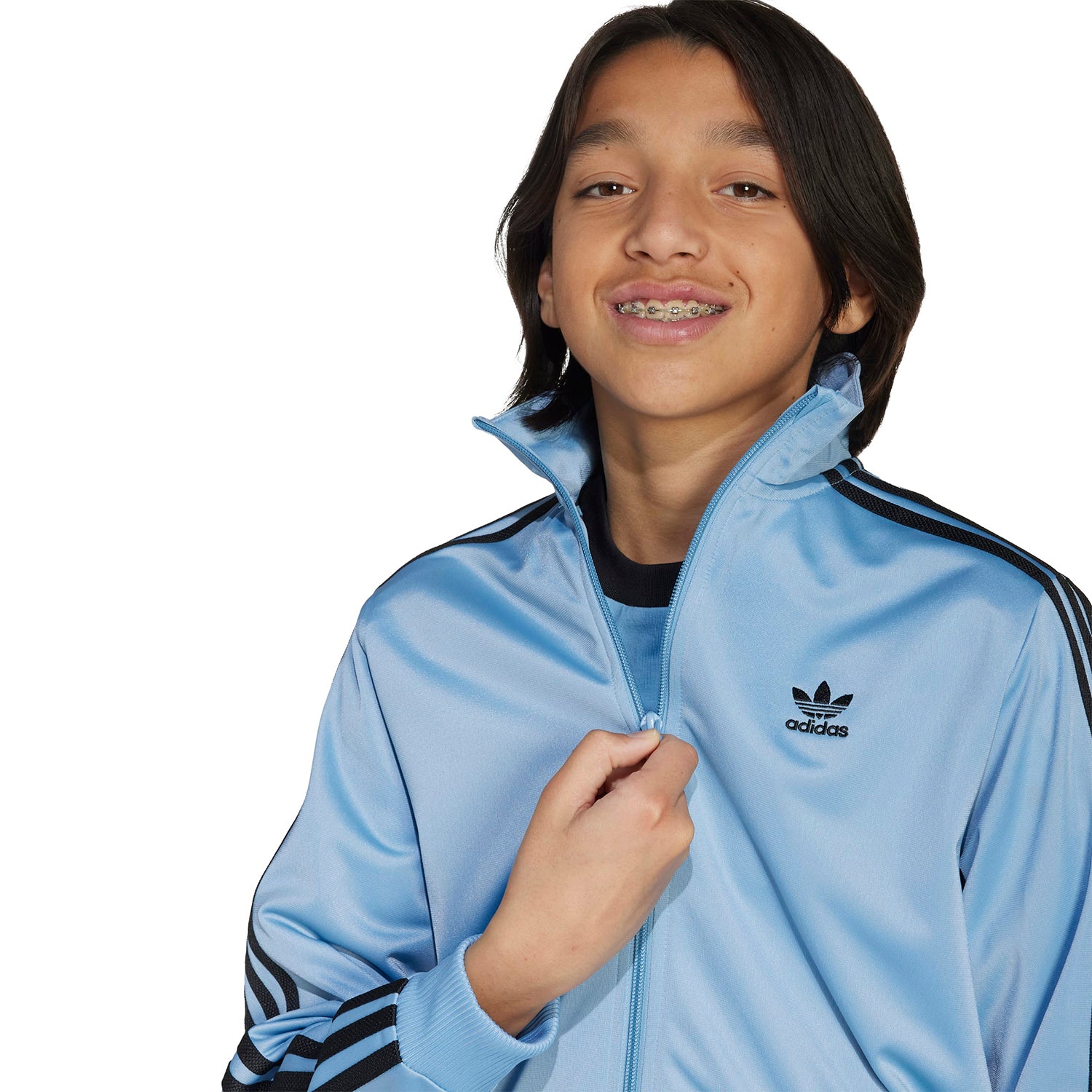 Back view showcasing the breathable fabric of the youth sports jacket.