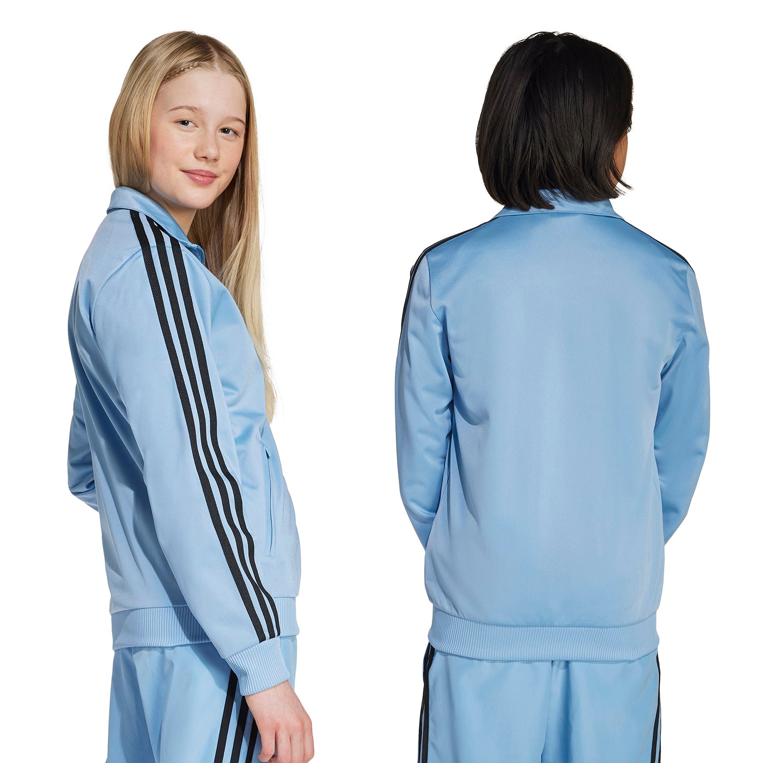 Back view showcasing the breathable fabric of the youth sports jacket.